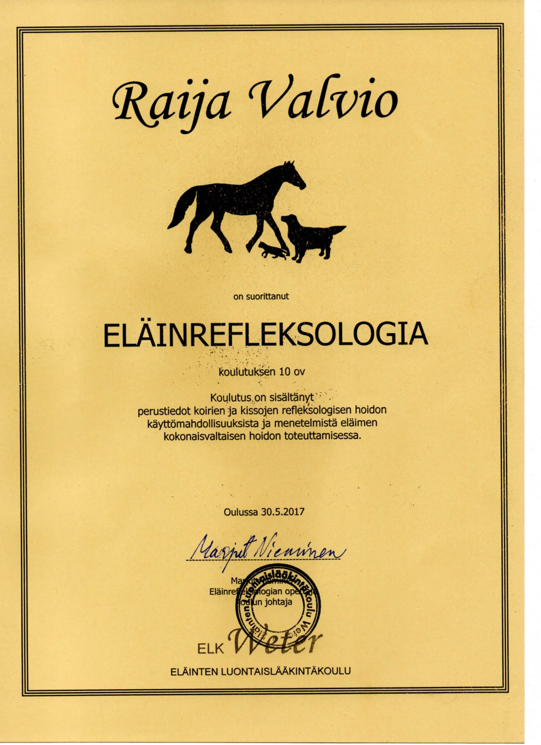 Opinnot päättyneet!